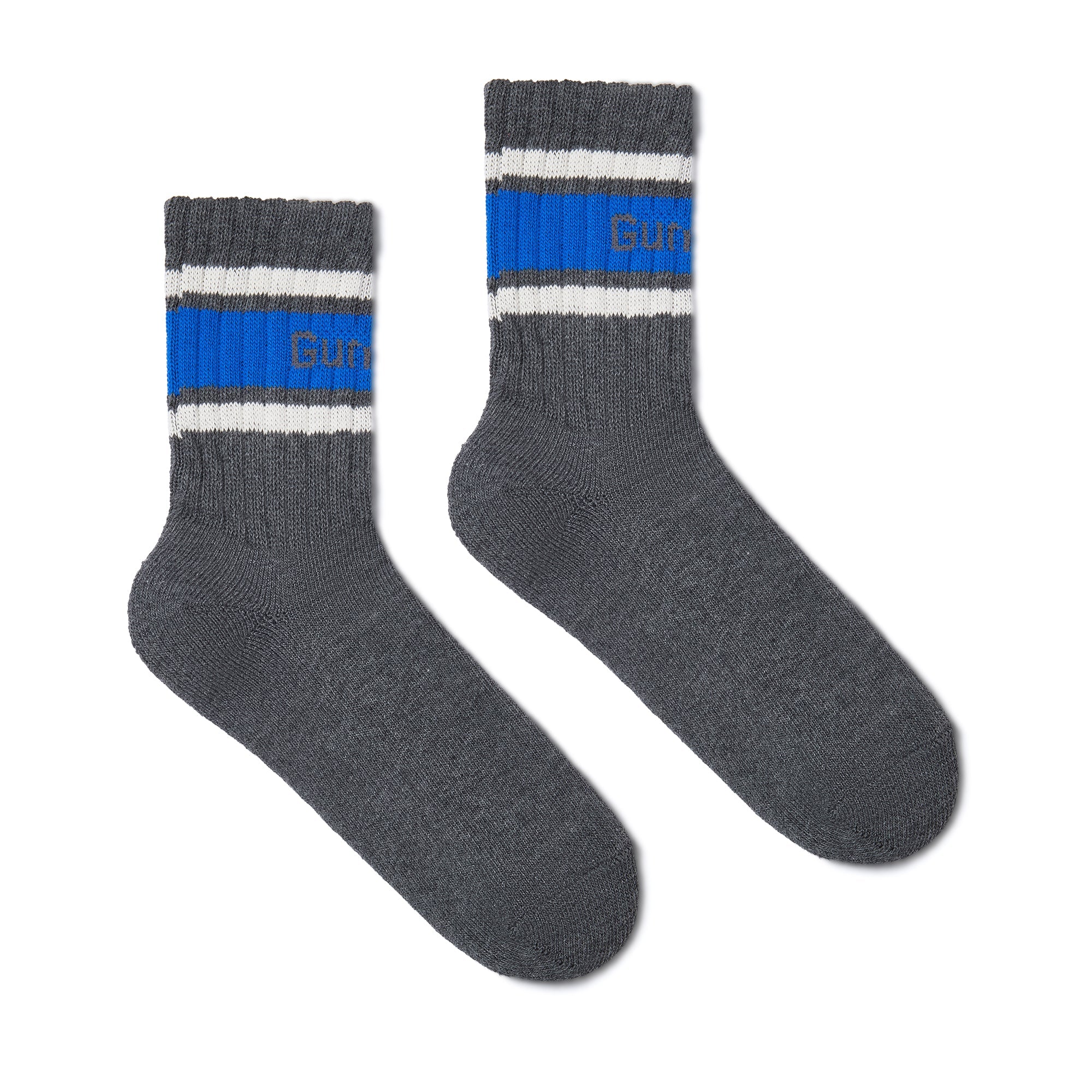 GUM Crew Sock - Men's - Grey & Blue - Image 3