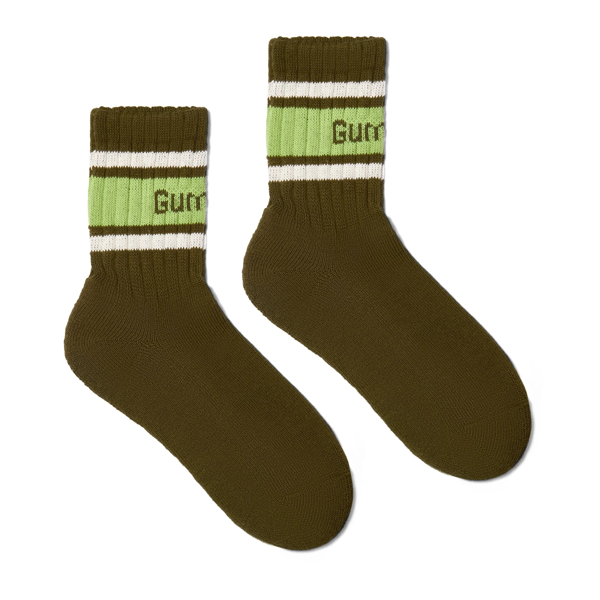 GUM Crew Sock - Women's - Moss & Pistachio - Image 3
