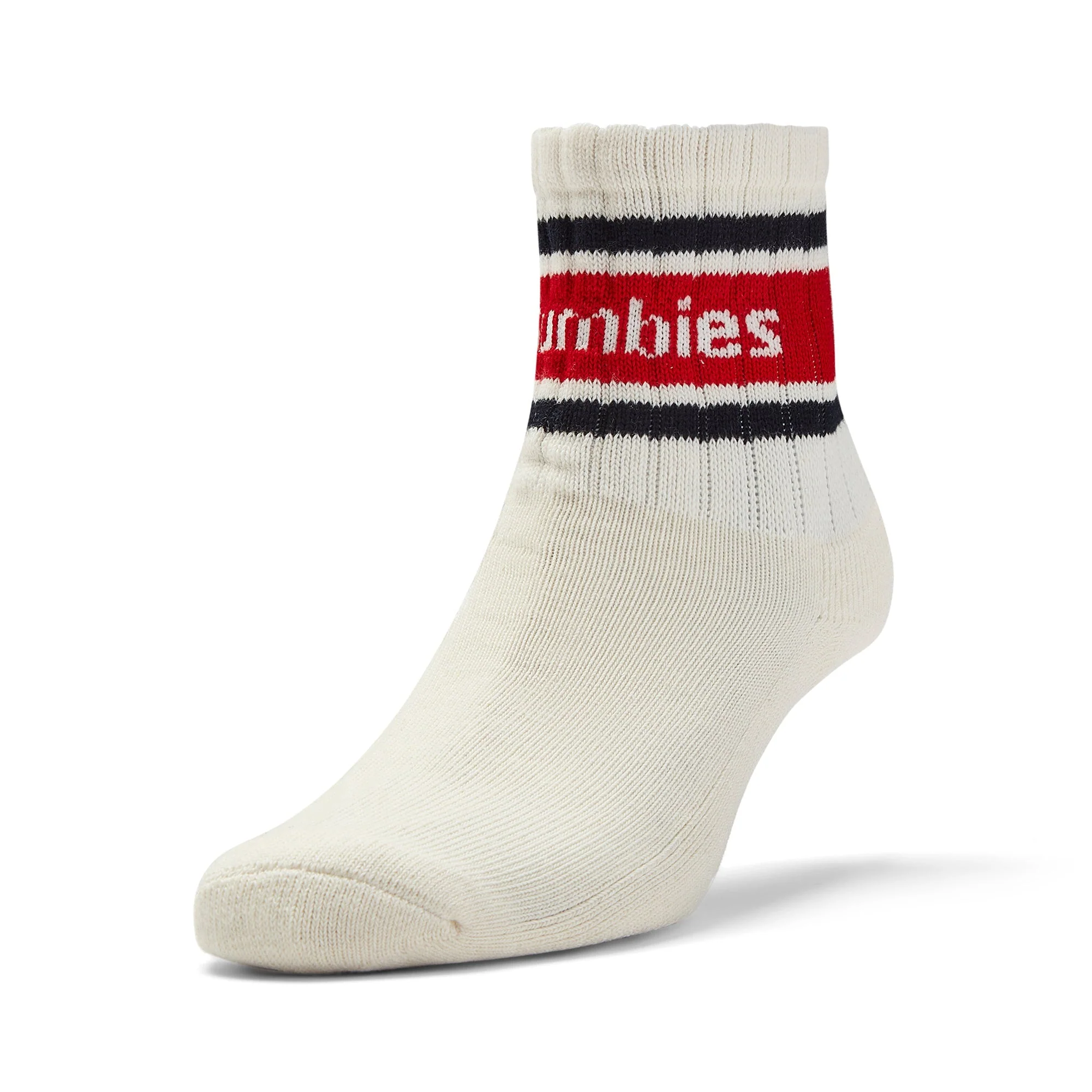GUM Crew Sock - Women's - Cream & Red - Image 7