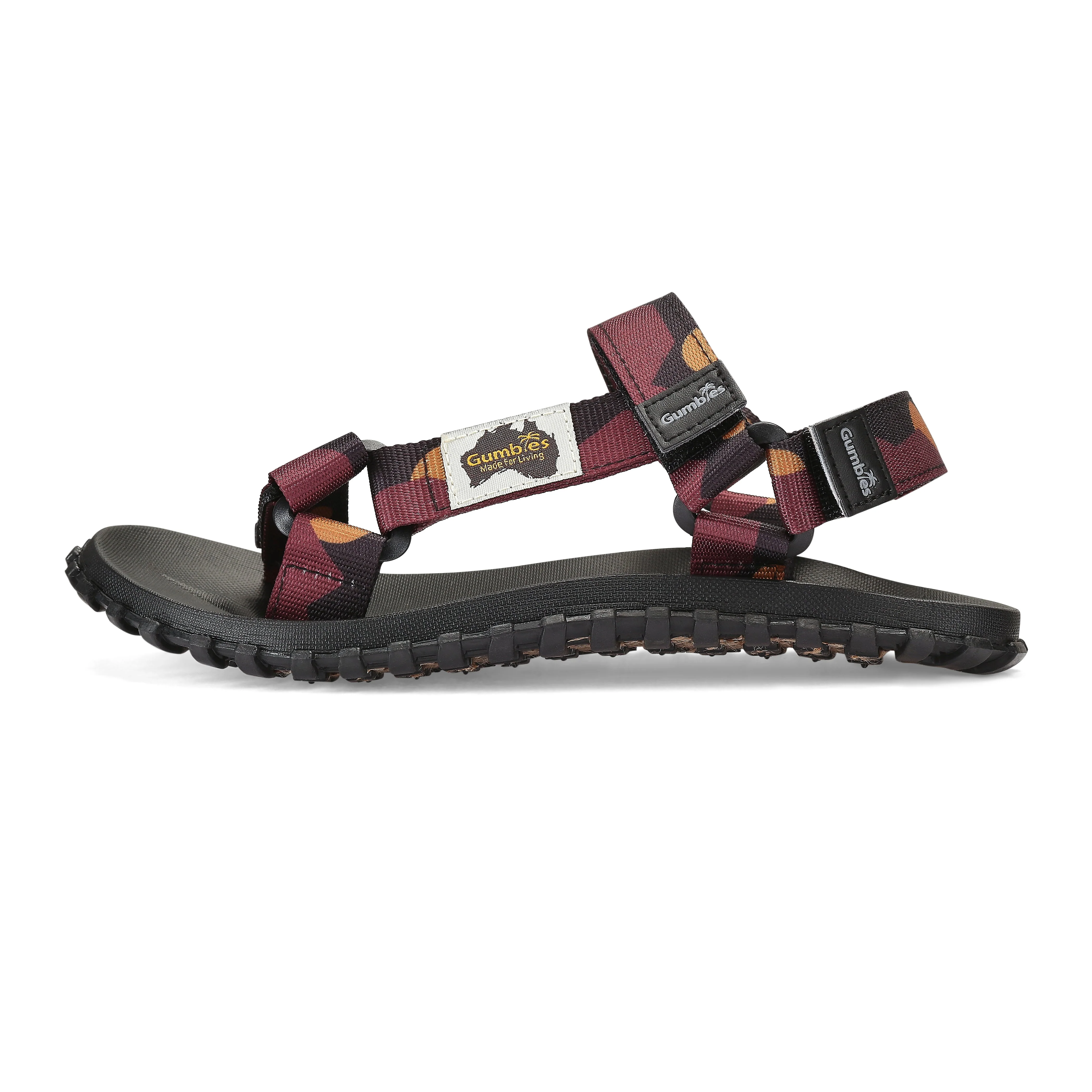 Scrambler Sandals - Men's - Burgundy & Orange - Image 5