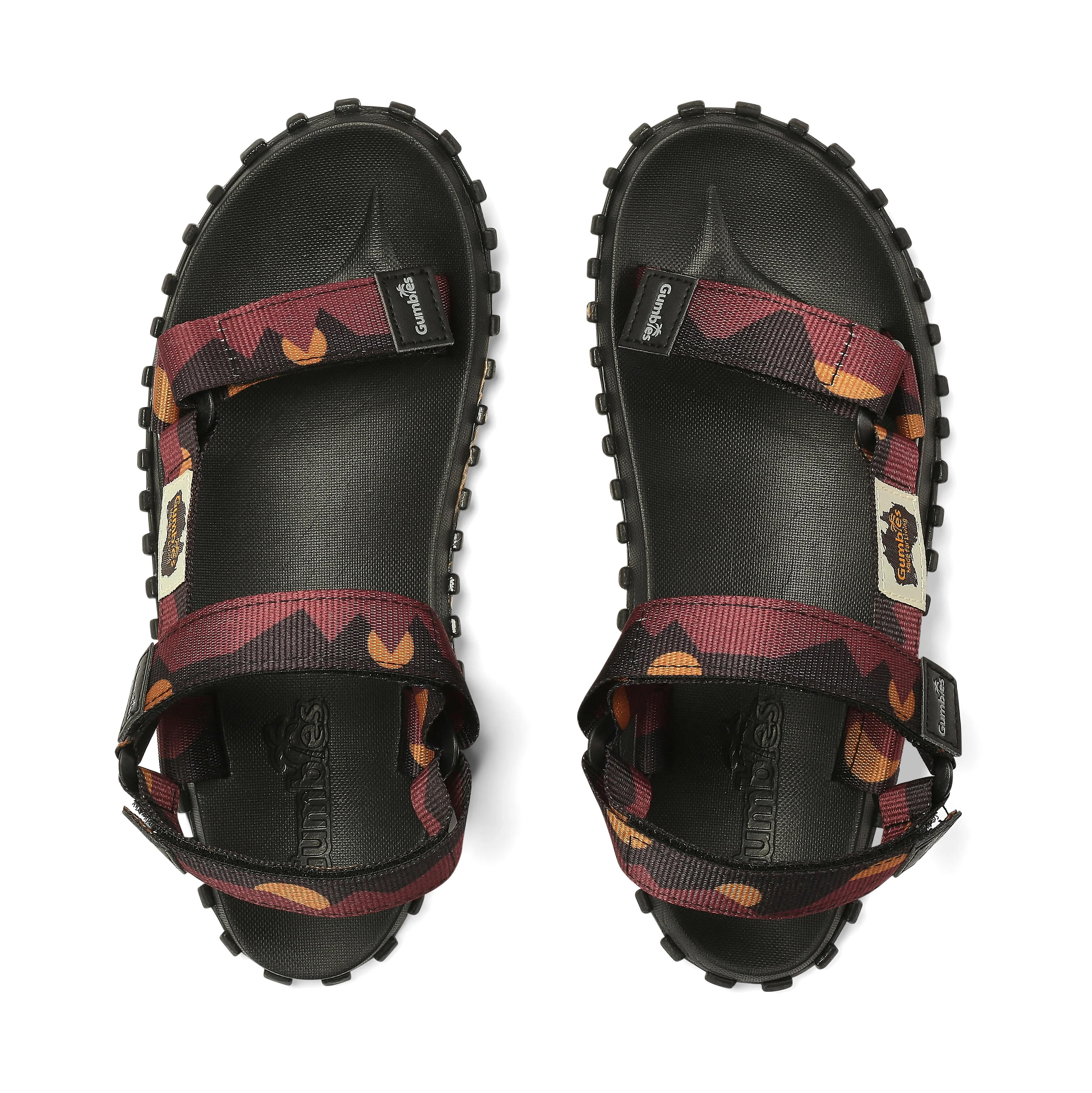 Scrambler Sandals - Women's - Burgundy & Orange - Image 3